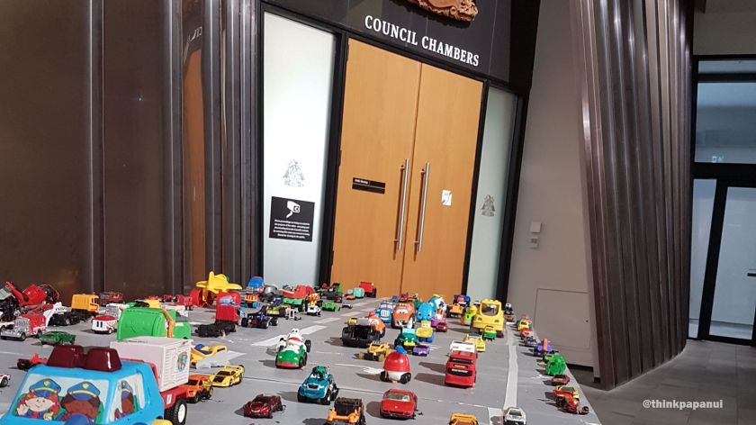 Cars outside Council chambers.jpg